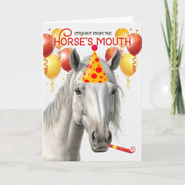 Lipizzaner Weißes Pferd Funny Geburtstag Karte