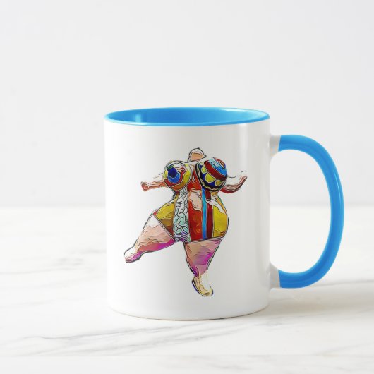 Lipoedema starke Dame Dancing Coffee Mug Tasse (Rechts)