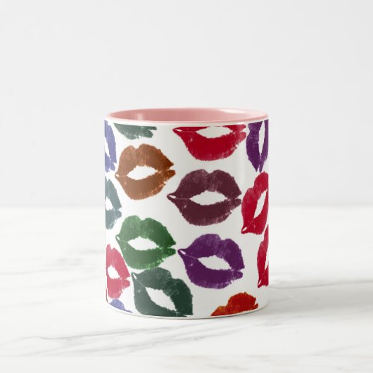 Lippe-ich-licious-Neßkaffee-Tasse Zweifarbige Tasse (Mittel)