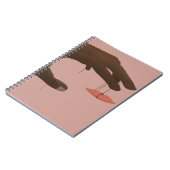 Lippen an Hand gebunden Notizblock (Linke Seite)