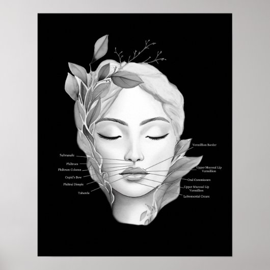 Lippen Anatomie Lip Filler Injektor Poster (Vorne)