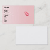 Lippen auf rosa Geschäft Visitenkarte (Vorne/Hinten)