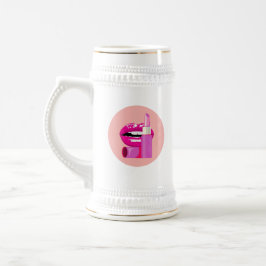 Lippen Bierglas