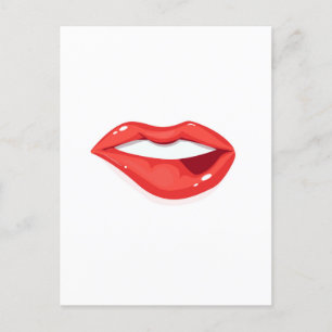 Lippen der Frauen Postkarte