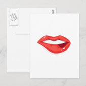 Lippen der Frauen Postkarte (Vorne/Hinten)
