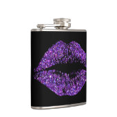 Lippen des lila Glitzer Flachmann (Rechts)