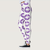 Lippen des lila Glitzer Leggings (Links)