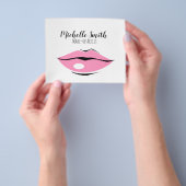 Lippen-Design im hellrosa Make-up-Stil Flyer (Gruppe)