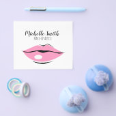 Lippen-Design im hellrosa Make-up-Stil Flyer (Einzeln)