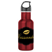 Lippen Edelstahlflasche (Vorderseite)