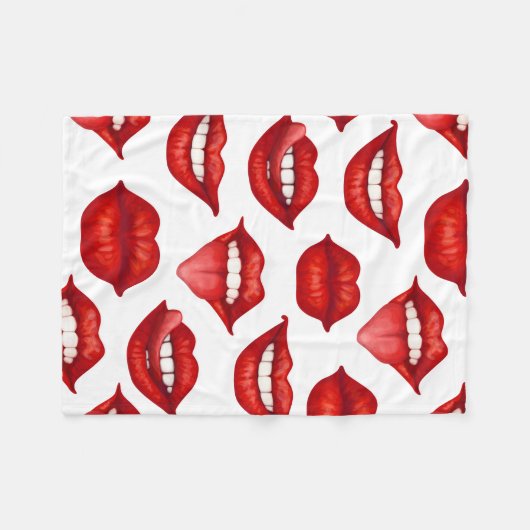 Lippen Fleecedecke (Vorderseite (Horizontal))