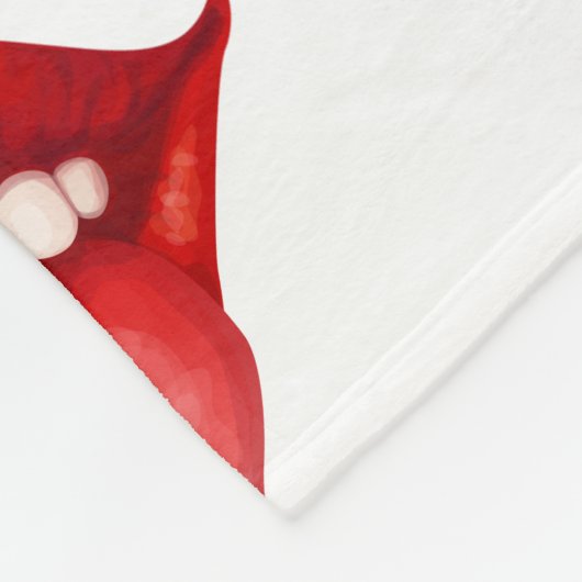 Lippen Fleecedecke (Ecke)