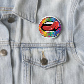 Lippen Fleur De Rainbow Licking Button (Beispiel)