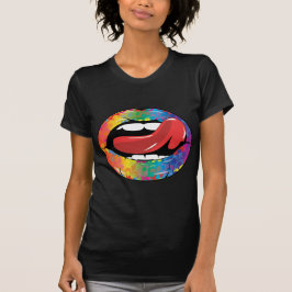 Lippen Fleur De Rainbow Licking T-Shirt