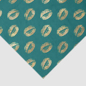 Lippen für aquamarine und goldene Fohlen Seidenpapier (Ausschnitt)