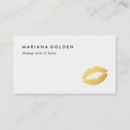 Lippen für Gold Fohlen Makeup Artist Business Card Visitenkarte