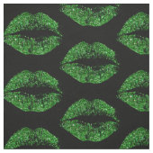 Lippen für grünen Glitzer Stoff (Muster)