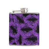 Lippen für lila Glitzer #2 Flachmann (Vorderseite)