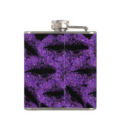 Lippen für lila Glitzer #2 Flachmann (Rückseite)