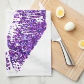 Lippen für lila Glitzer #2 Geschirrtuch (Viertel Falte)