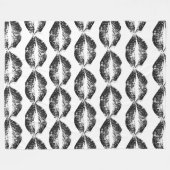 Lippen für schwarze Glitzer Fleecedecke (Vorderseite (Horizontal))