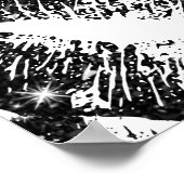 Lippen für schwarze Glitzer Poster (Ecke)