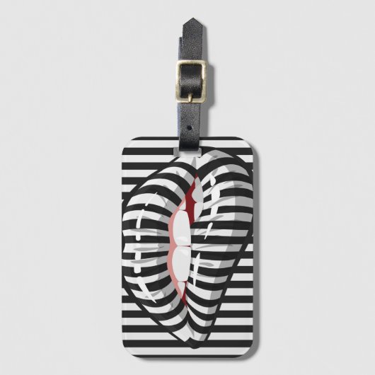 Lippen Gepäckanhänger (Vorderseite Vertikal)