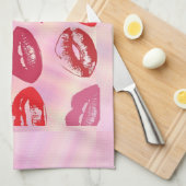 Lippen Geschirrtuch (Viertel Falte)