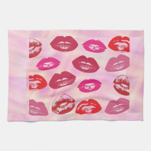 Lippen Geschirrtuch