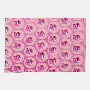 Lippen Geschirrtuch