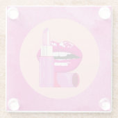 Lippen Glasuntersetzer (Rückseite)