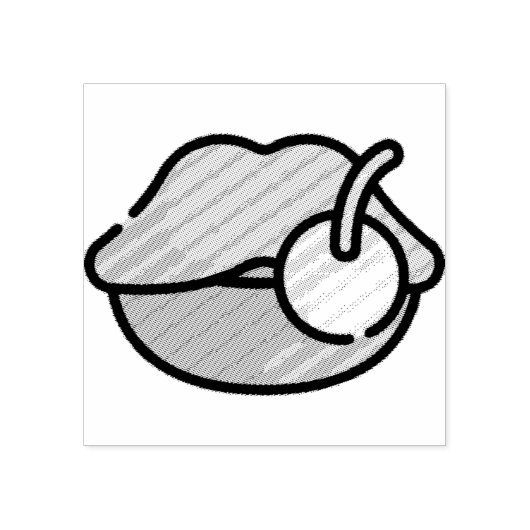 Lippen Gummistempel (Prägung)