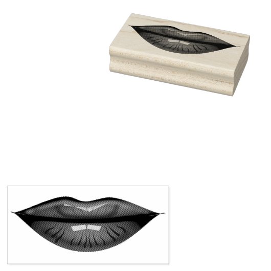 Lippen Gummistempel (Stempel)