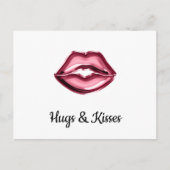 Lippen Herz meine ganze Liebe Postkarte (Vorderseite)