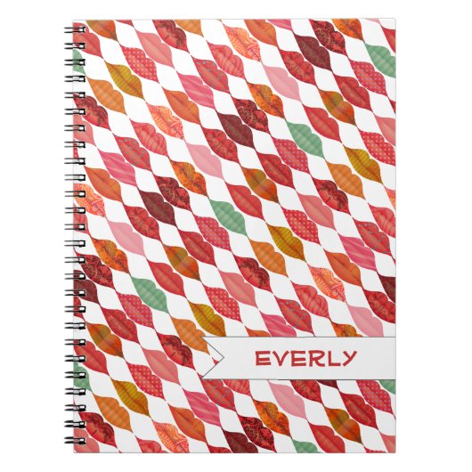 Lippen Hipster Vintag Retro Vintag Retro Kosmetik Notizblock (Vorderseite)