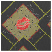 Lippen in Blöcken Stoff (Nahaufnahme)