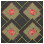 Lippen in Blöcken Stoff (Muster)