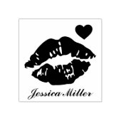 Lippen-Individuelle Name küssen Gummistempel (Prägung)