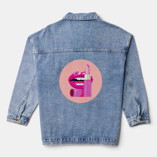 Lippen Jeansjacke (Rückseite)
