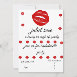 Lippen-Junggeselinnen-Abschied Einladung