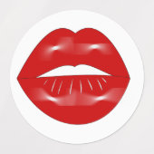 Lippen-Junggeselinnen-Abschied Etiketten (Design 1)