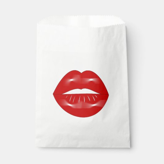 Lippen-Junggeselinnen-Abschied Geschenktütchen (Vorderseite)