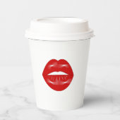 Lippen-Junggeselinnen-Abschied Pappbecher (Vorderseite)