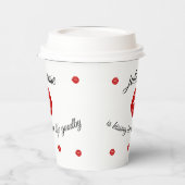 Lippen-Junggeselinnen-Abschied Pappbecher (Links)