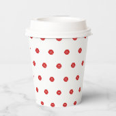 Lippen-Junggeselinnen-Abschied Pappbecher (Rückseite)