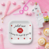 Lippen-Junggeselinnen-Abschied Pappteller (Party)