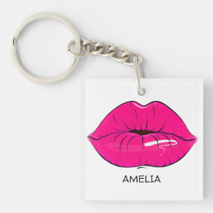 Lippen küssen Fashion Girl Bold Schlüsselanhänger
