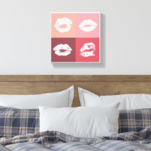 Lippen Leinwanddruck (Insitu (Schlafzimmer))