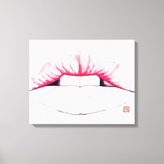 Lippen Leinwanddruck (Vorderseite)