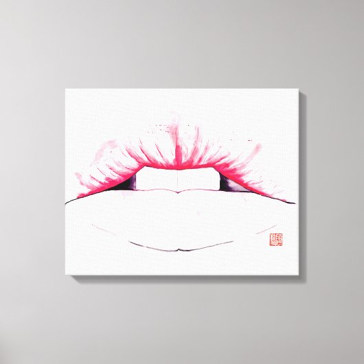 Lippen Leinwanddruck (Vorderseite)